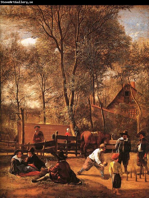 Jan Steen Skittle Players Outside an Inn